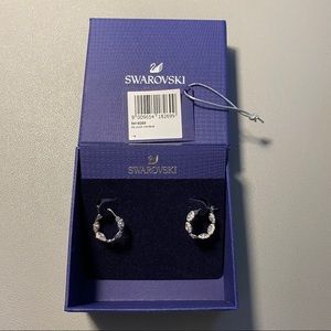 Swarovski #5418269 Silver Crystal Hoops